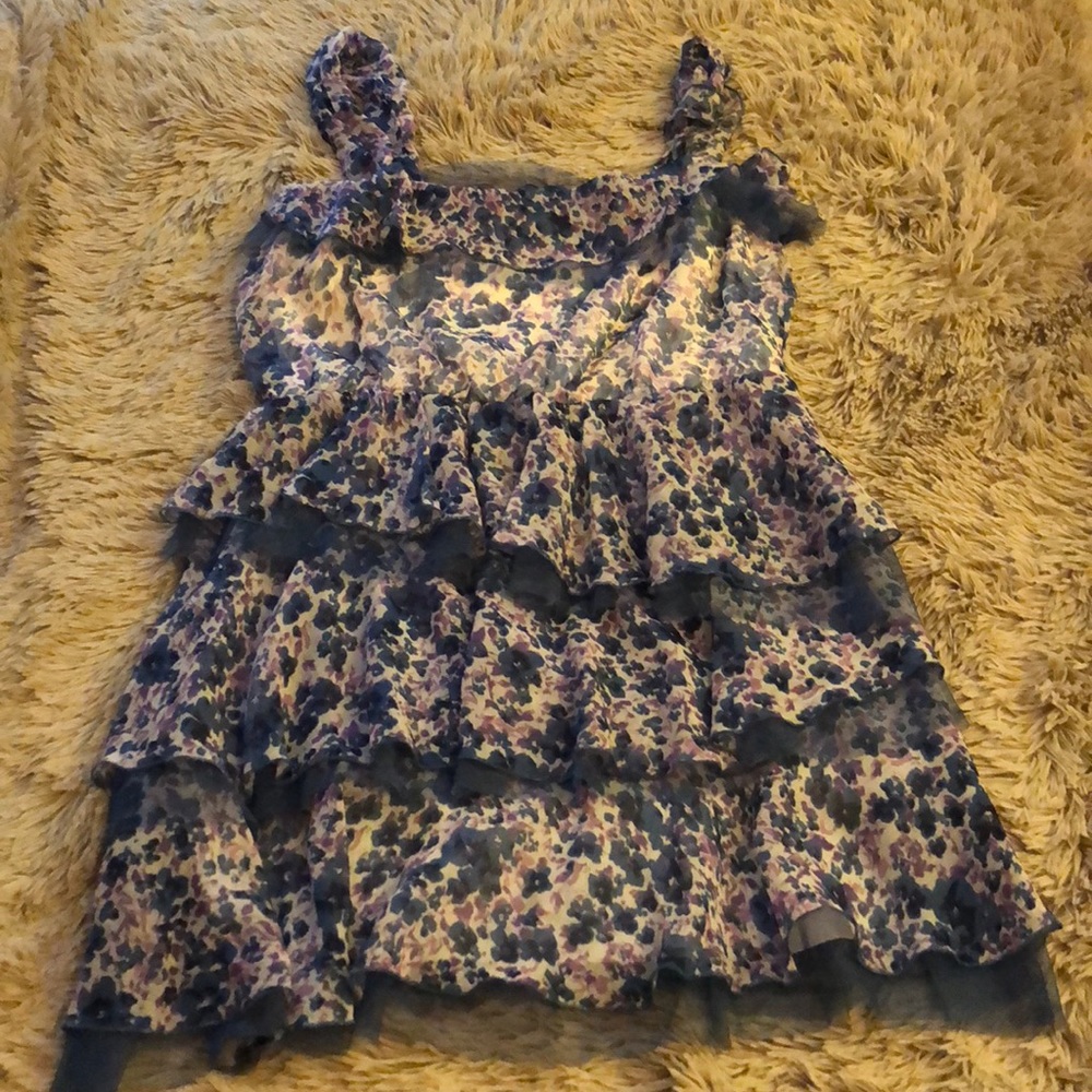 Blue ruffled dress